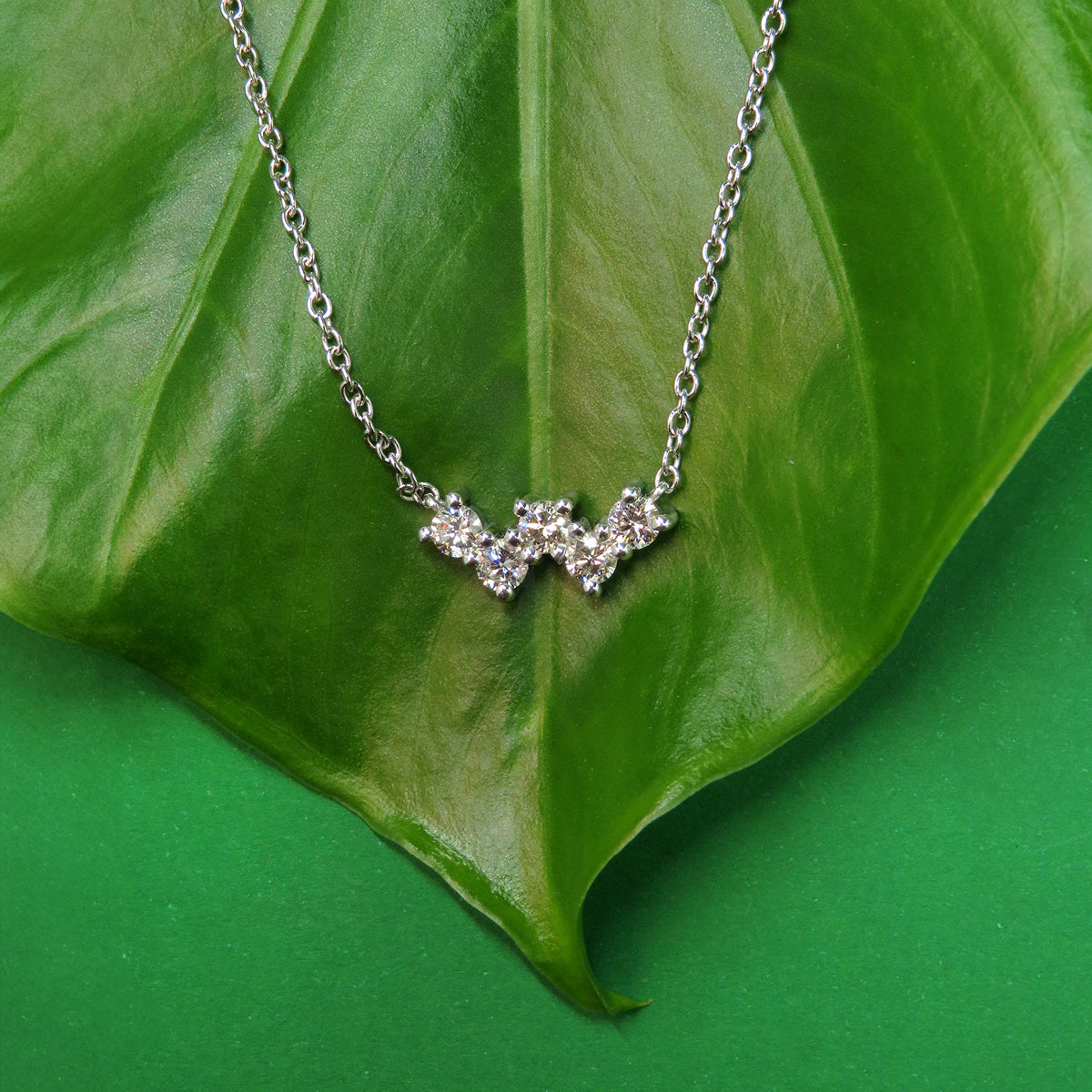 0.70ct laboratory grown diamond V Necklace by greenhouse diamonds