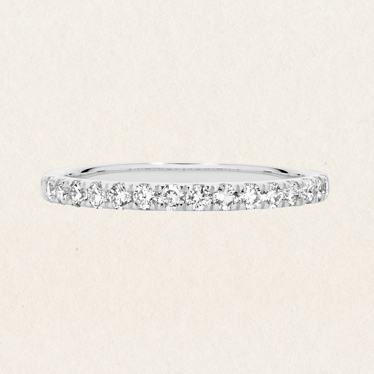 Brilliant round cut 0.38ct lab grown diamond Wedder made with 9k white gold