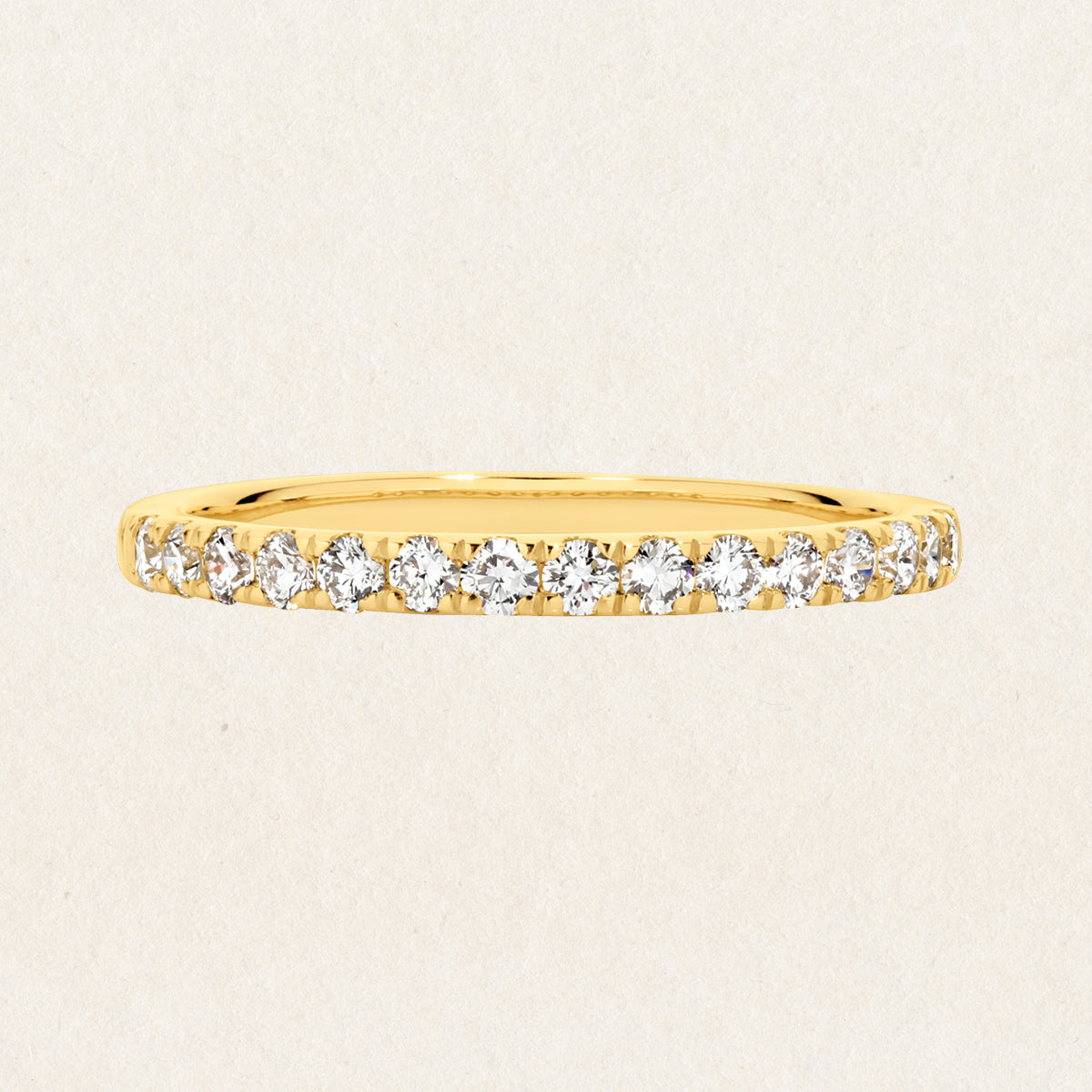 Brilliant round cut 0.38ct lab grown diamond Wedder made with 9k yellow gold