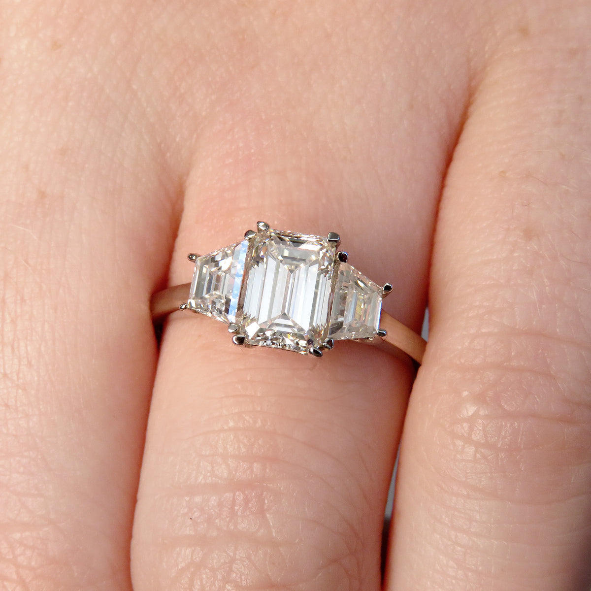 0.53ct laboratory grown diamond trilogy ring by greenhouse diamonds