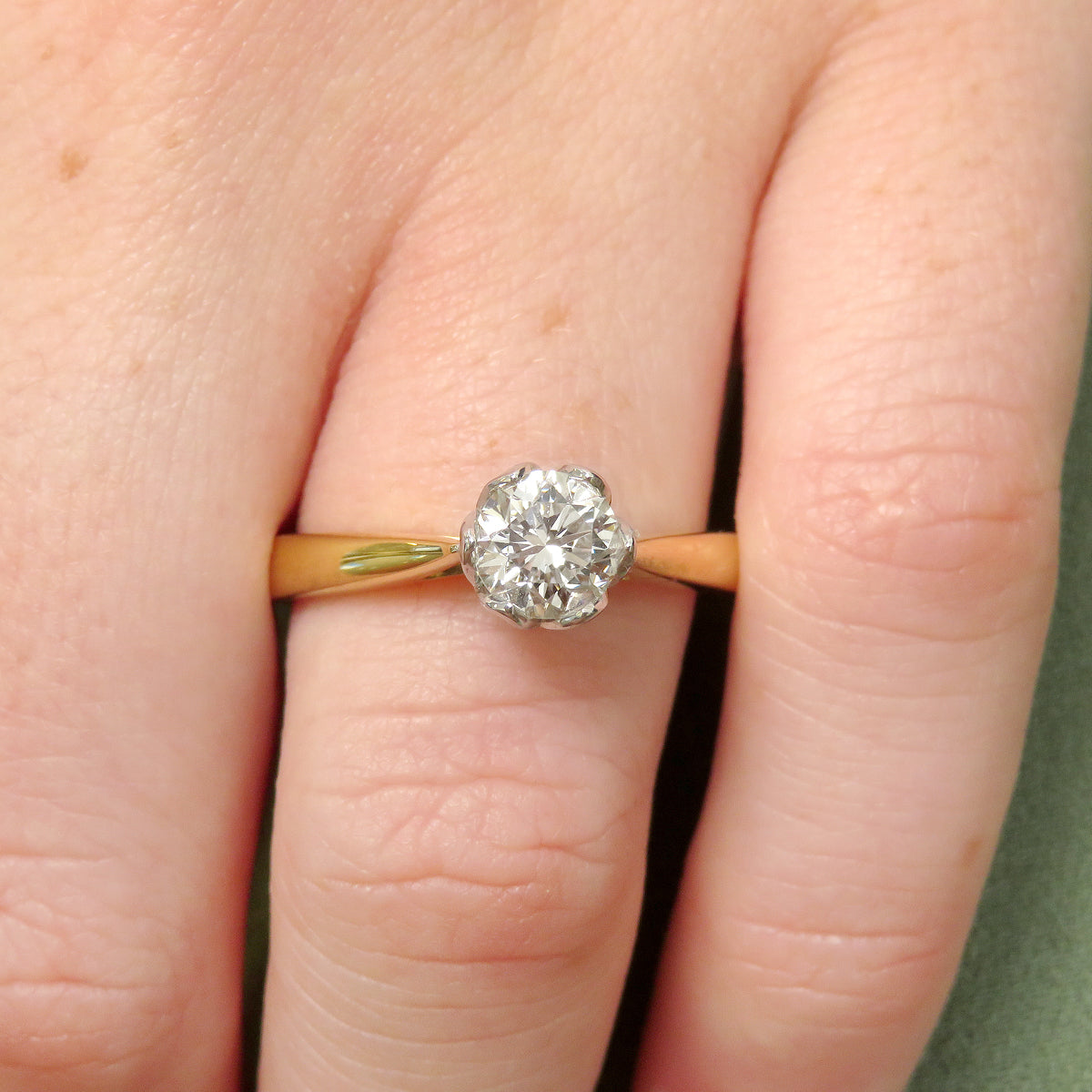 Stunning 0.73ct lab grown diamond solitaire ring by greenhouse diamonds