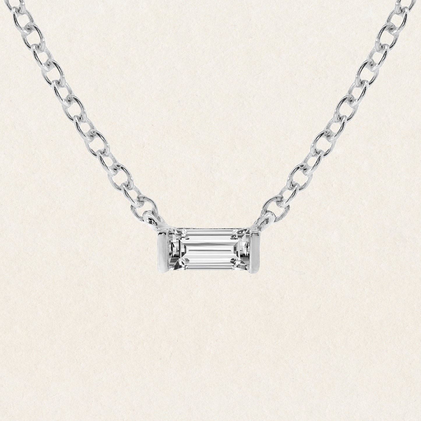 0.25ct Baguette Necklace