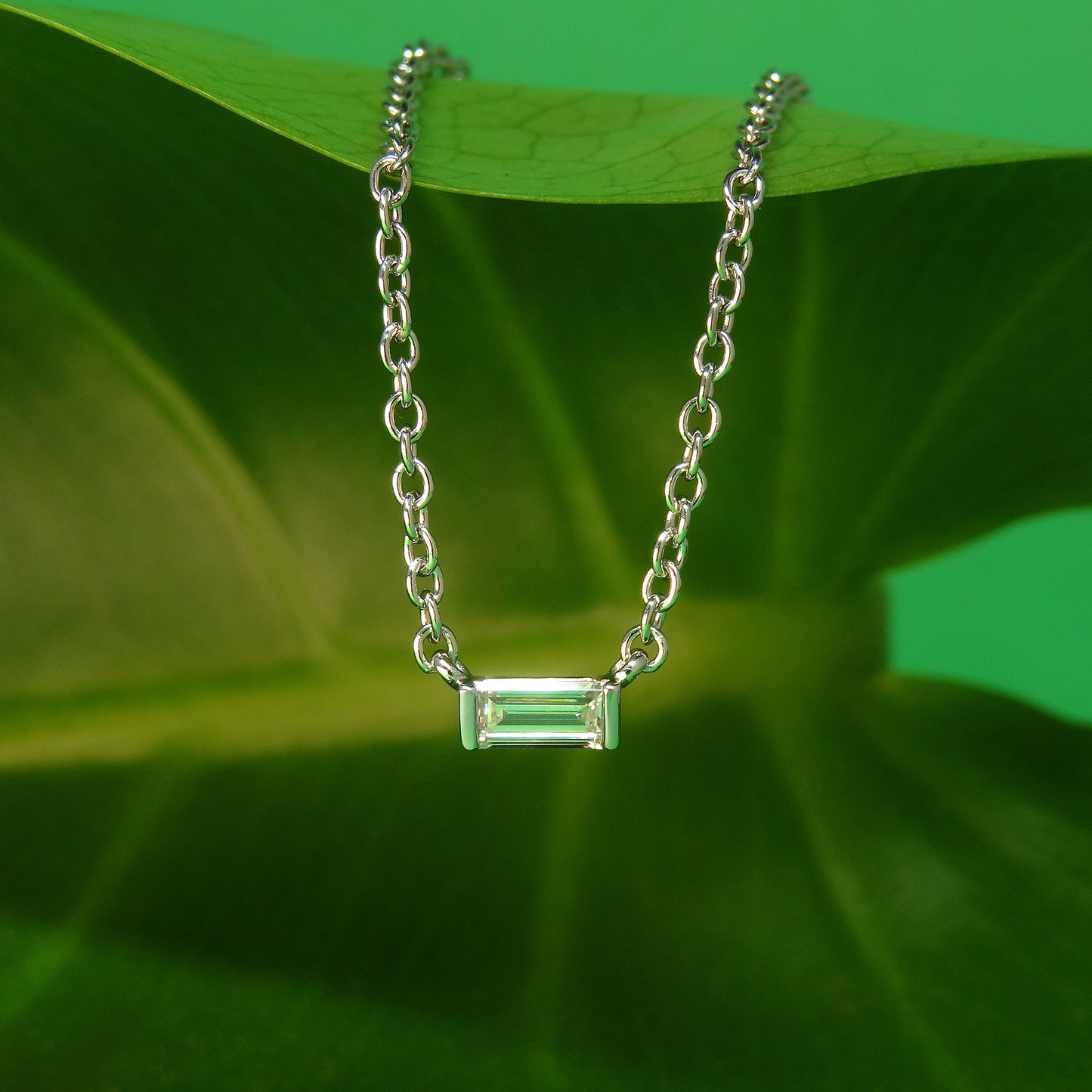 0.25ct Baguette Necklace