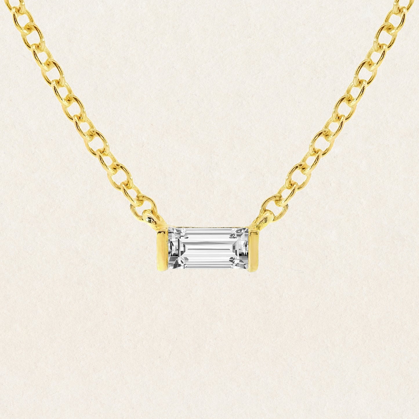 0.25ct Baguette Necklace