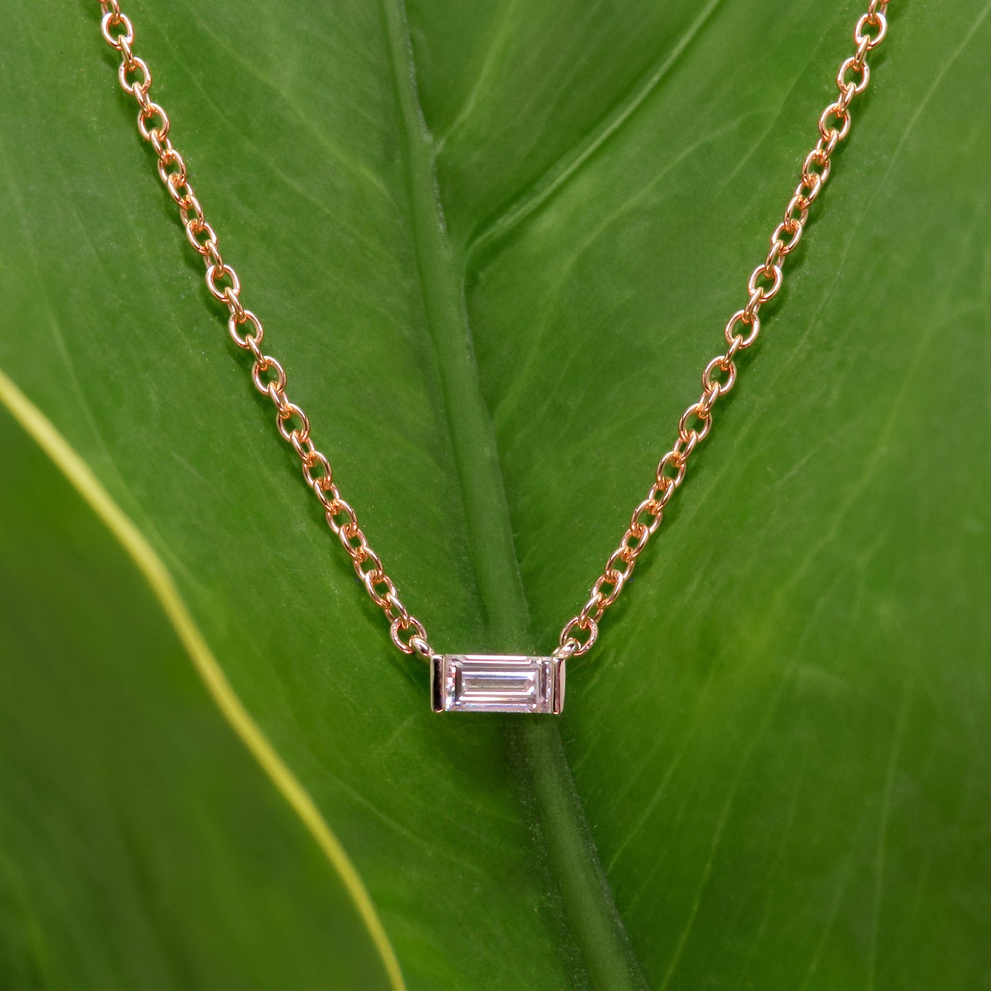 0.25ct Baguette Necklace